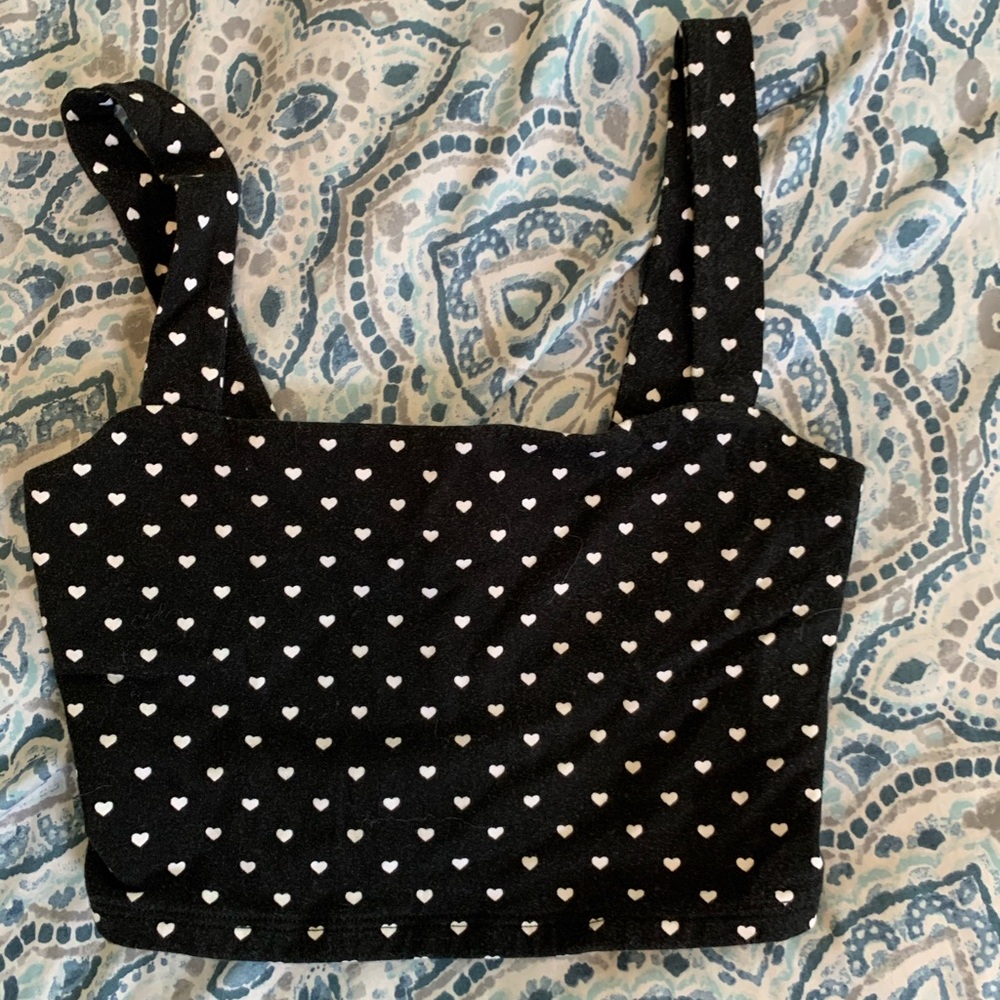 Black and white heart top